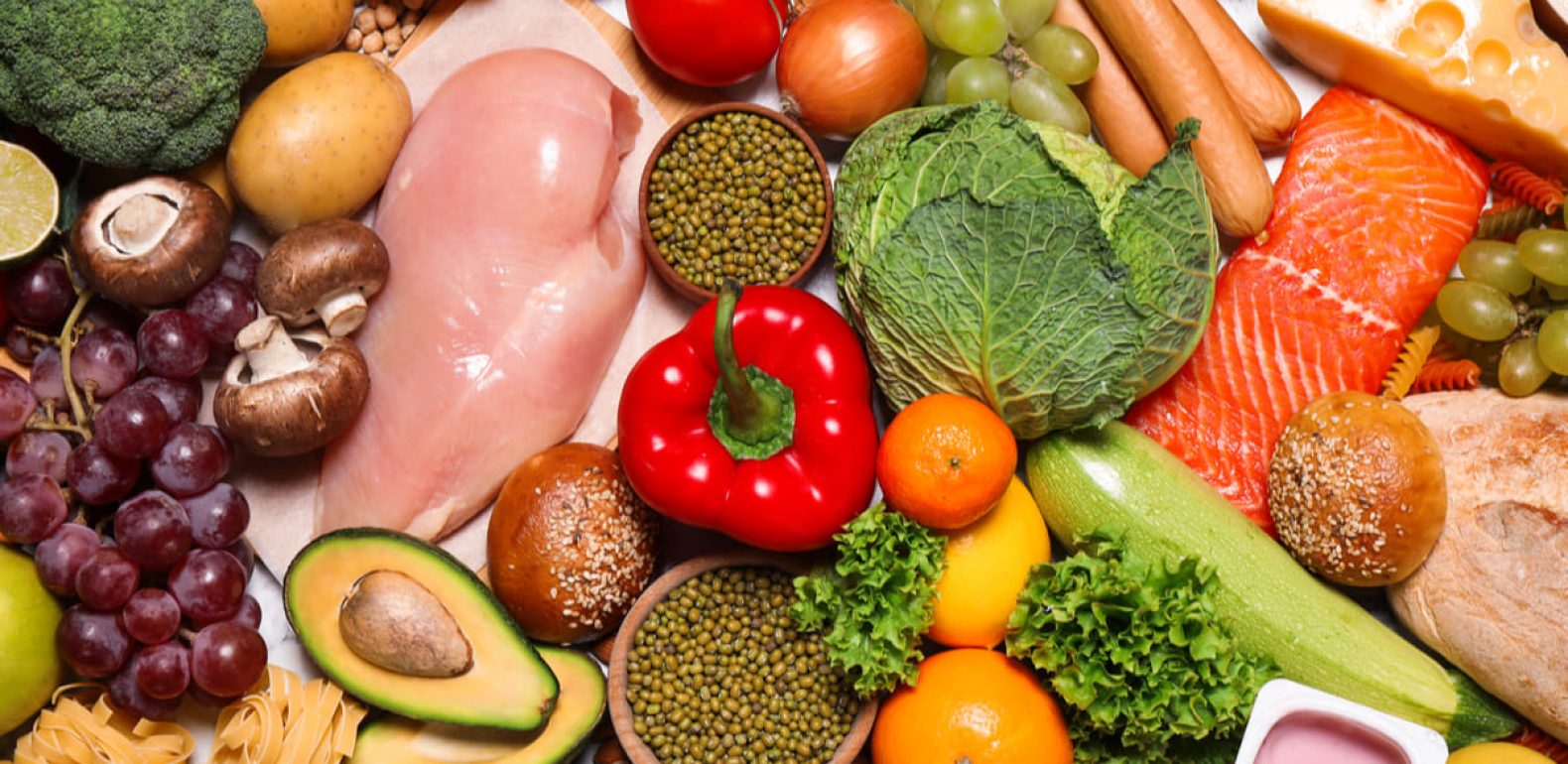 Aliments frais et équilibrés
